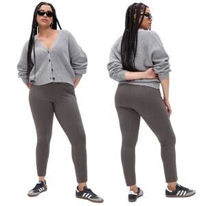 Gap NWOT Charcoal Grey High‎ Rise Ponte Skinny Pants Plus Size 20 Stretch Casual